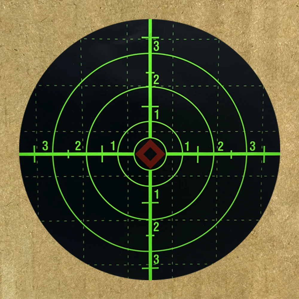 6 "100 uds/rollo de objetivos fluorescentes verdes salpicaduras pegatinas de objetivo objetivo autoadhesivo para pistola BB pistola de pellets Rifle Airsoft - imagen 3
