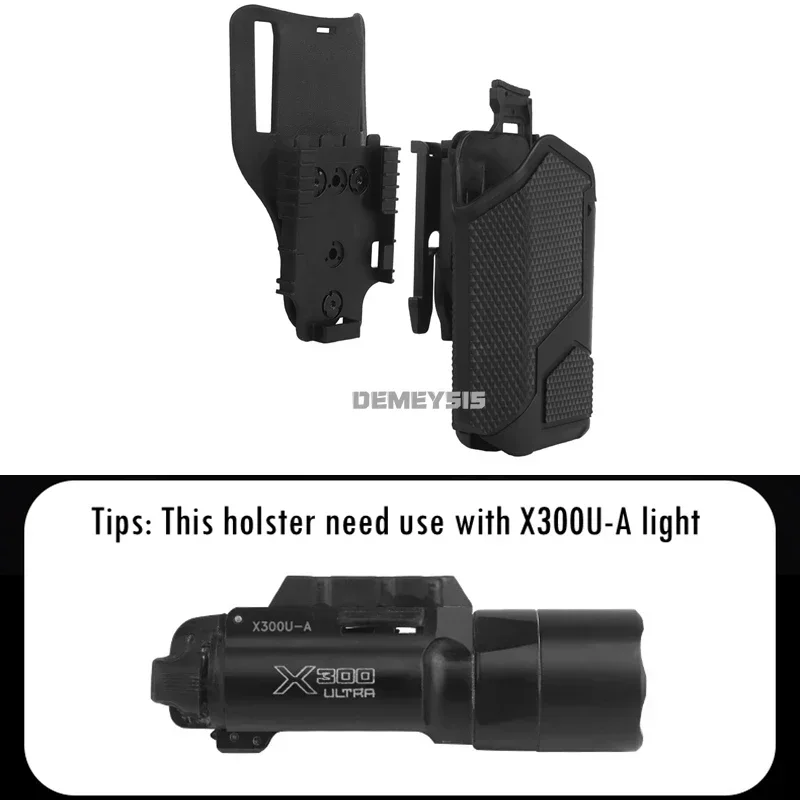 Funda para pistola táctica de mano derecha, soporte Universal para pistola de caza y tiro, uso con linterna de X300U-A para SIG SAUER GLOCK WALTHER - imagen 4