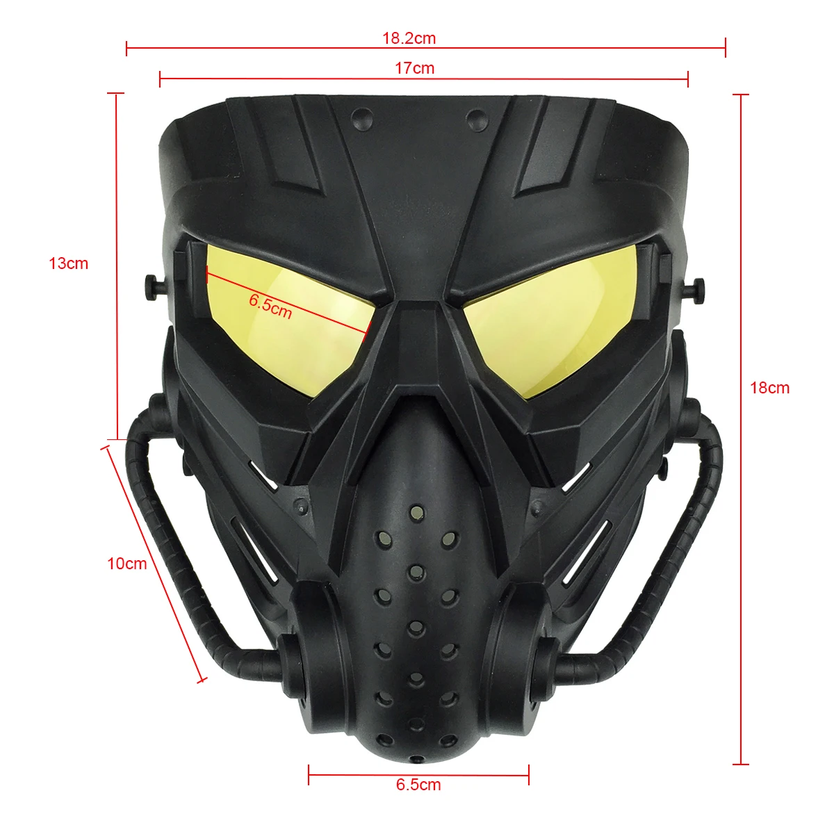 Máscara táctica calavera con visor – Airsoft y Paintball - imagen 4