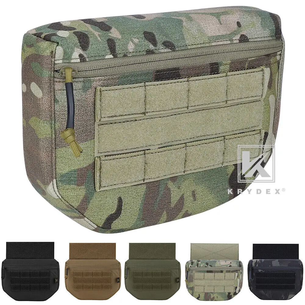 KRYDEX-bolsa táctica con despejo de caída, riñonera, bolsa organizadora de herramientas, bolsillo frontal para portador de placa, chaleco táctico JPC AVS CPC APC RRV - imagen 2