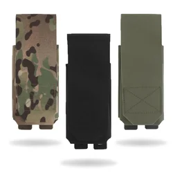 Fundas abatibles delanteras y traseras para revistas 5.56 con inserciones MOLLE para adaptarse a revistas 5.56.