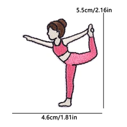 Yoga Girl parche termoadhesivo bordado meditación postura Downward Dog