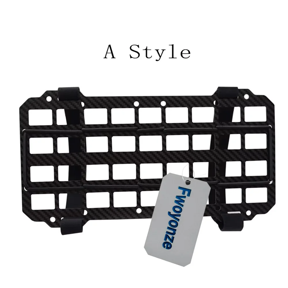 Fwoyonze-organizador táctico de fibra de carbono para visera de coche, colgador de herramientas EDC para vehículo SUV, camión, Panel Molle rígido, equipo de caza Airsoft - imagen 3