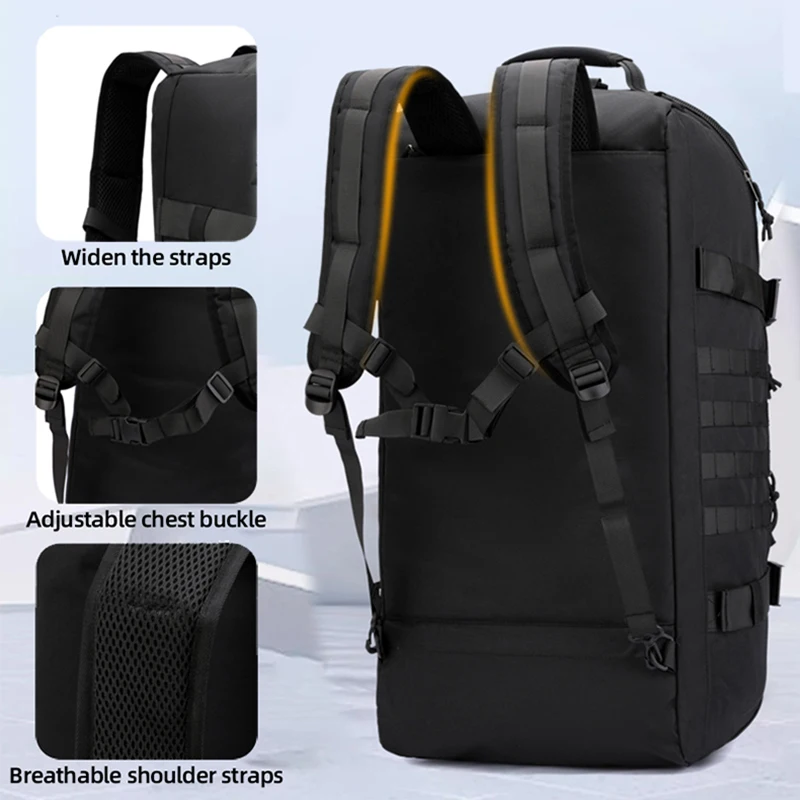 Mochila de escalada táctica al aire libre, sistema Molle grande, Camping, viajes, entrenamiento deportivo, almacenamiento, senderismo, fundas de caza para hombres - imagen 5