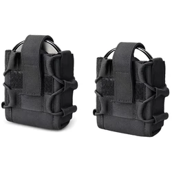 Funda para esposas Molle con tapa abierta, bolsa para esposas para aplicación de la ley, funda para esposas con cinturón de servicio, funda para esposas de engranaje de alta velocidad, 2 uds.