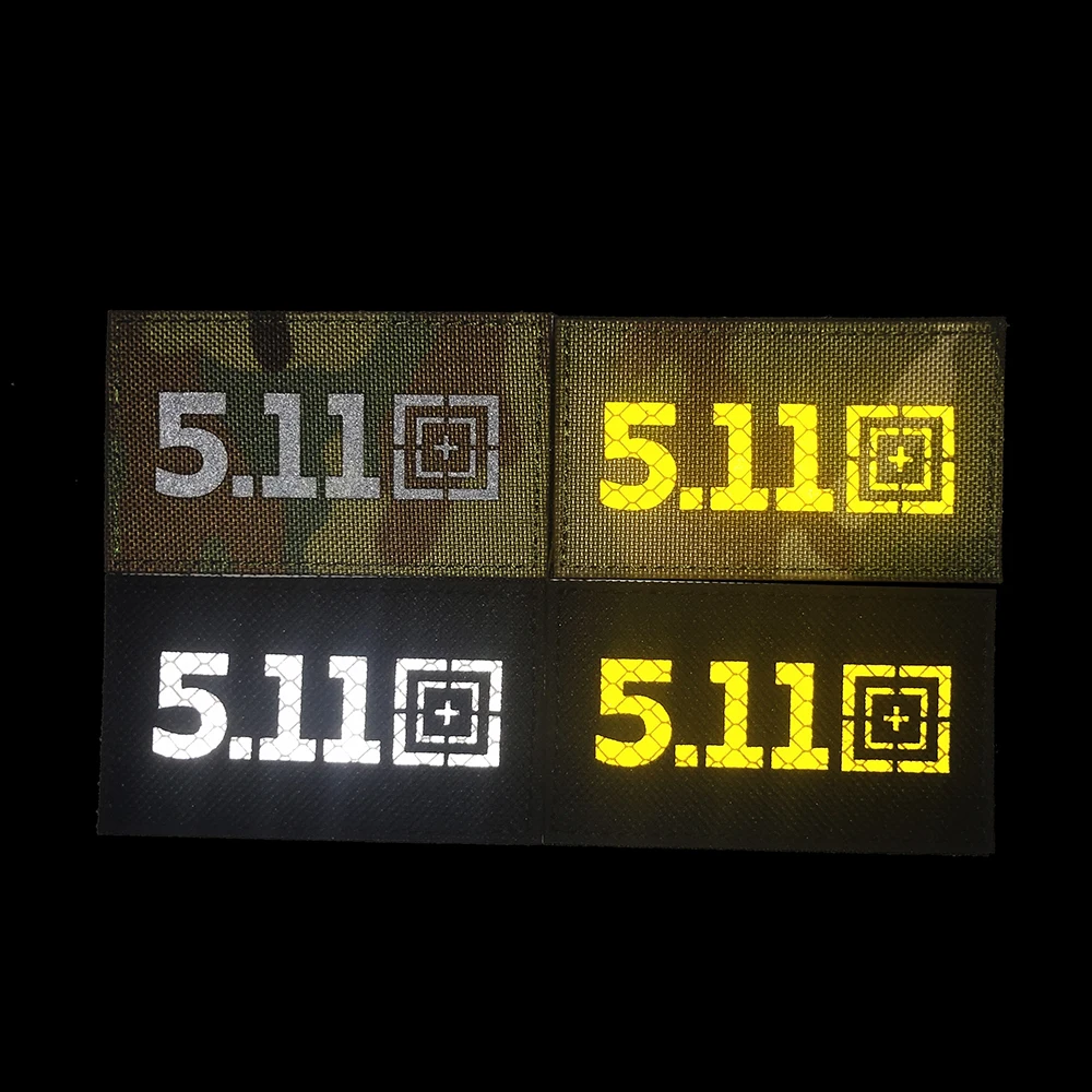 5.1.1 parches bordados con gancho, pegatinas tácticas, insignia de brazalete militar, parche reflectante para mochila de tela - imagen 2