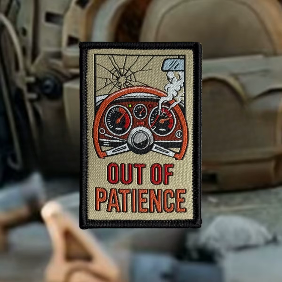 Parche táctico velcro Out of Patience para mochila airsoft - imagen 2