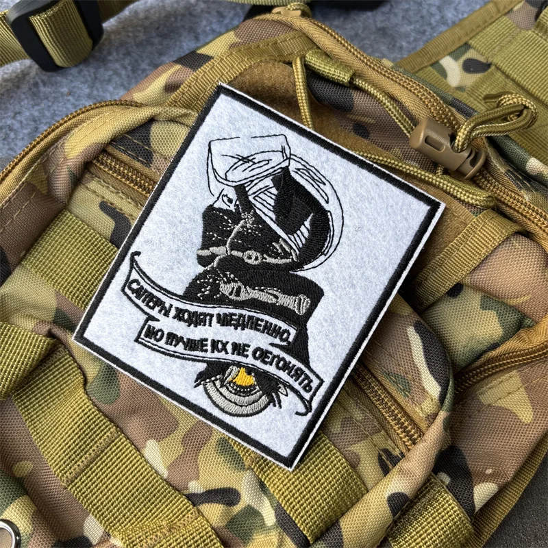 Parche bordado de soldado táctico para ropa, gancho, insignias de moral militar, parches, pegatinas para mochila - imagen 3
