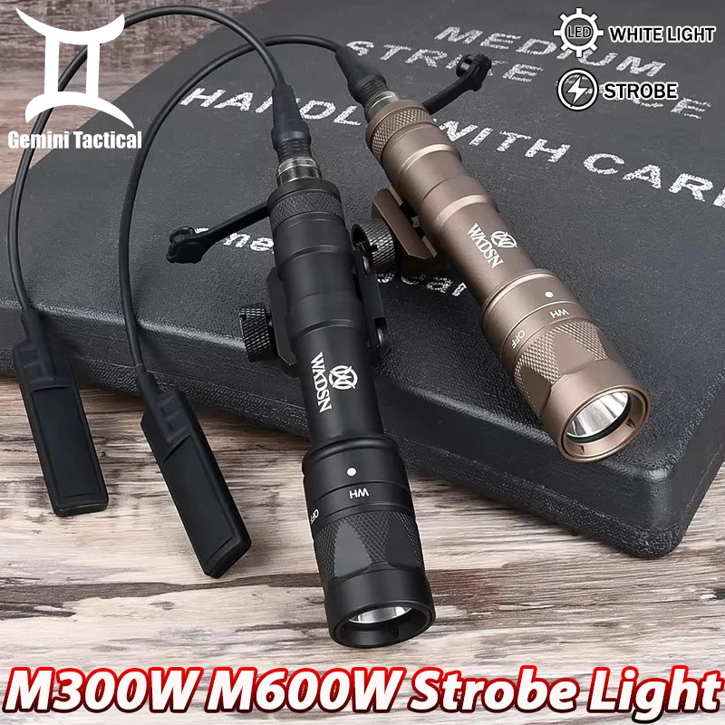 WADSN-linterna táctica M600W M300W potente Surefir, Rifle explorador Airsoft, pistola de caza, luz LED estroboscópica compatible con riel Picatinny de 20mm - imagen 2