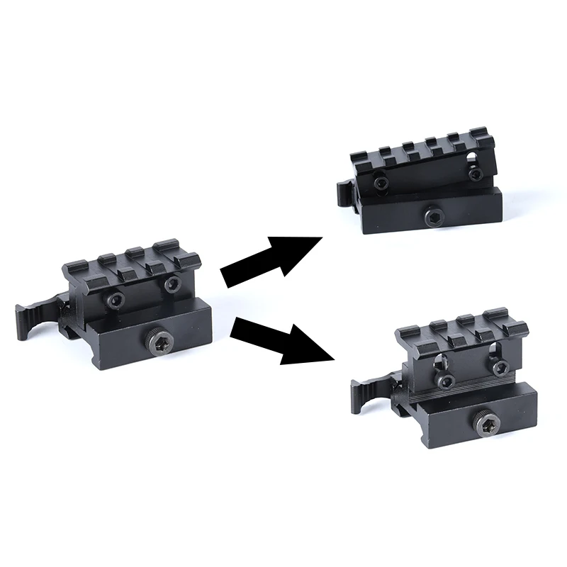 Montaje vertical de punto rojo táctico de altura ajustable, aleación de aluminio Picatinny, Base de riel de 20mm, alcance óptico, pistola de juguete Airsoft - imagen 3