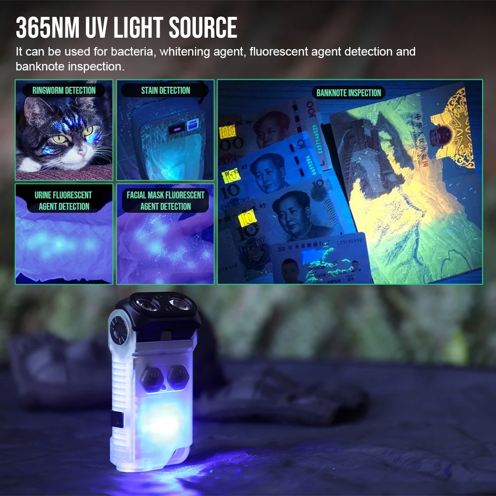 Trustfire MINIX5 Linterna Táctica EDC Magnética Recargable con Luz UV - imagen 3