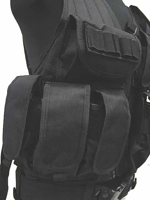 Chaleco táctico militar para hombre, chaleco Molle de caza, Airsoft, armadura corporal al aire libre, Swat de combate, Painball, negro - imagen 5