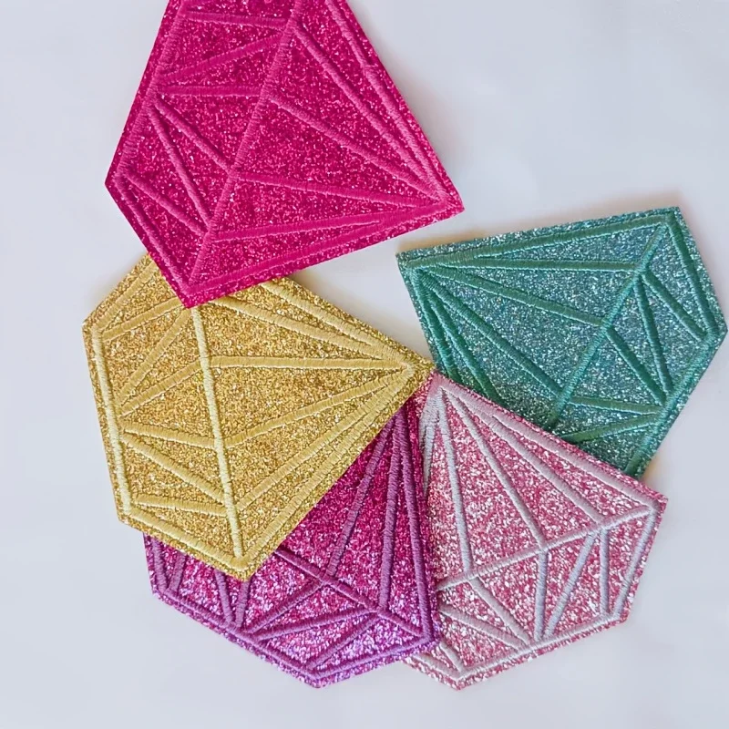 5-10 Uds nuevo Gritt parches bordados de lentejuelas de diamante parche de diamante de dibujos animados ropa sombreros bolsos accesorios parches para planchar DIY - imagen 2