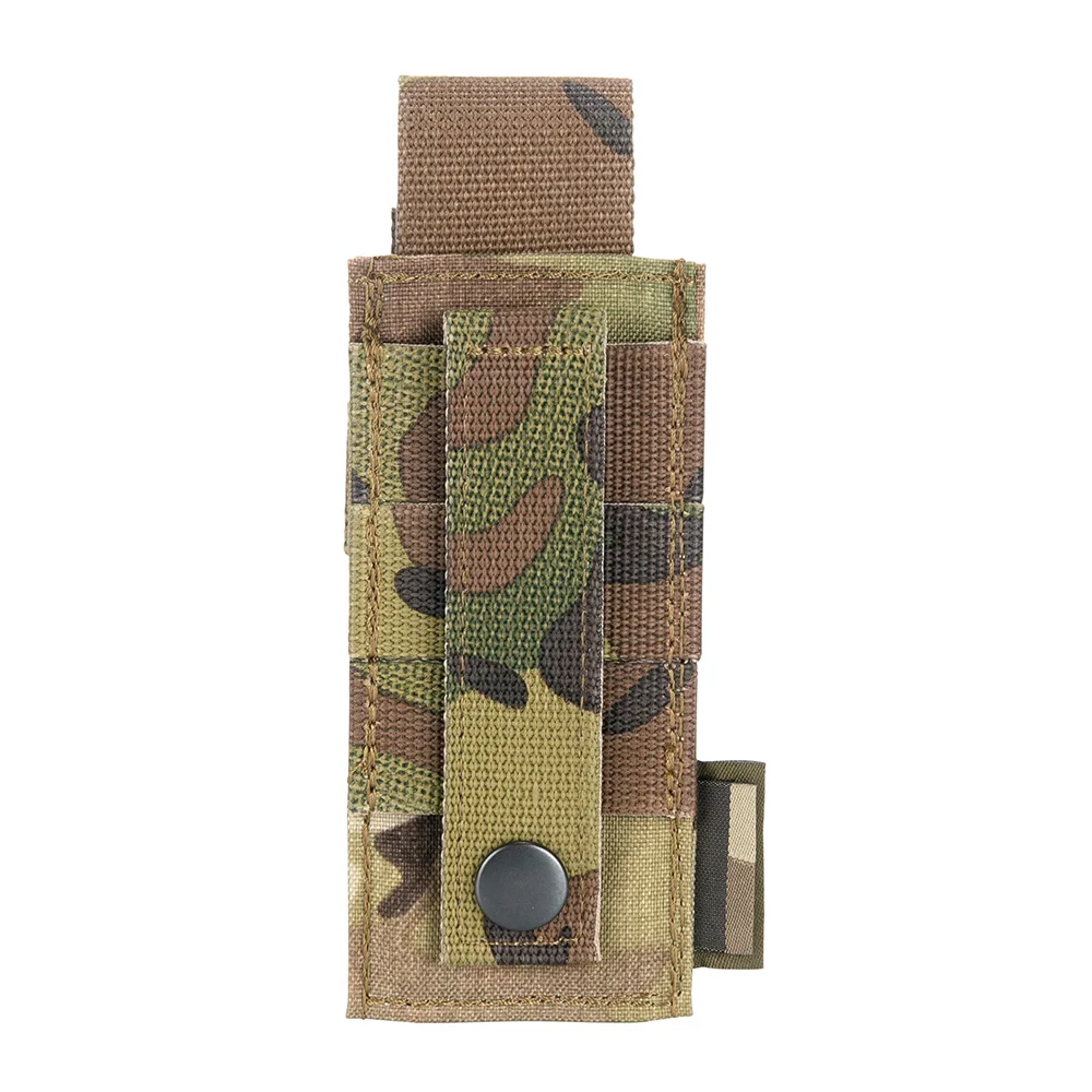 Bolsa para pistola Airsoft Molle, bolsa táctica individual para revista, bolsas para linterna, bolsa con soporte para Mag de 9mm, accesorio Universal para caza - imagen 4