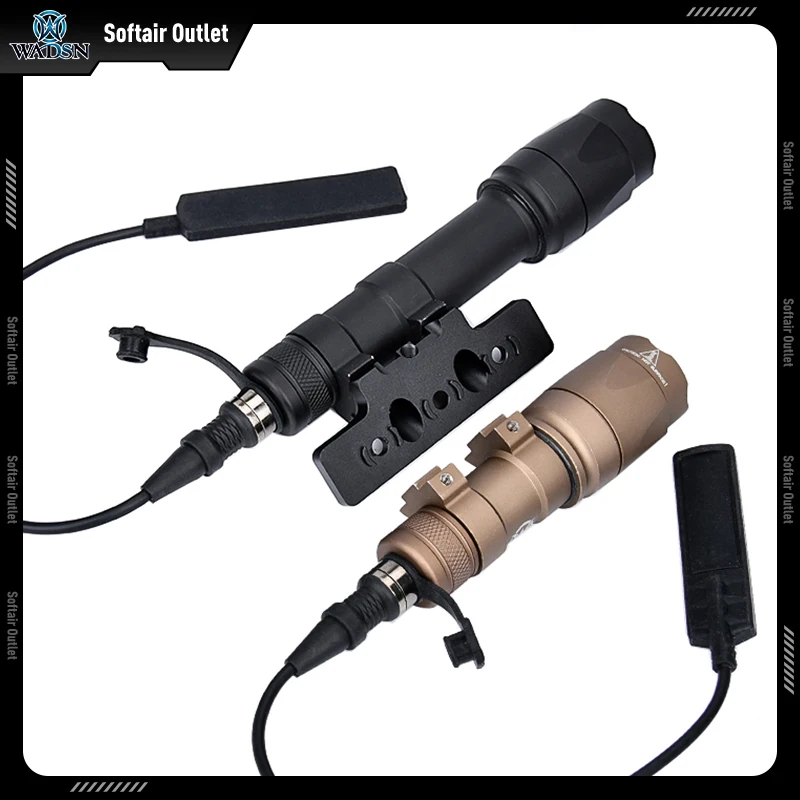 Linterna Airsoft M300 M300A, Base de montaje compensada SF M600 M600C, luz de caza, montaje en riel lateral, foco explorador para Mlok Keymod - imagen 5