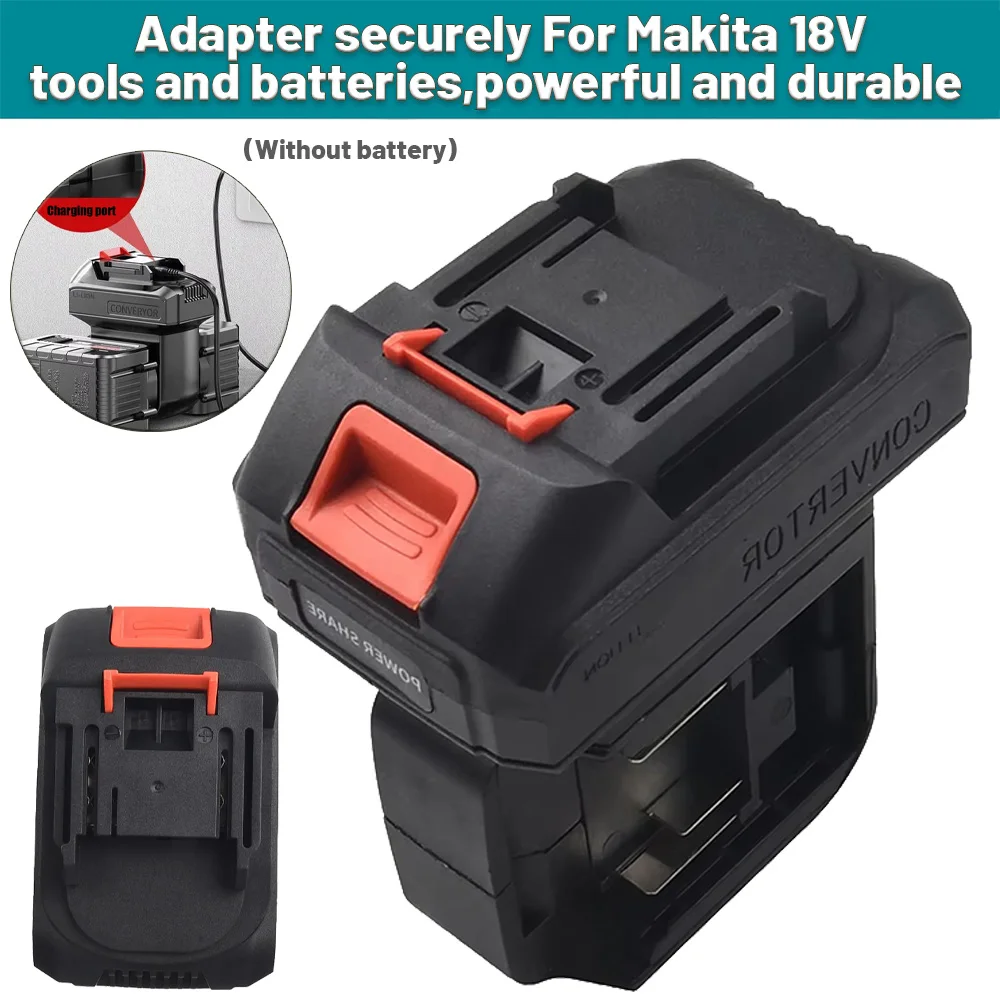 Convertidor de batería multifuncional apto para Makita 2 en 1 taladro de impacto eléctrico llave destornillador convertidor de batería de iones de litio