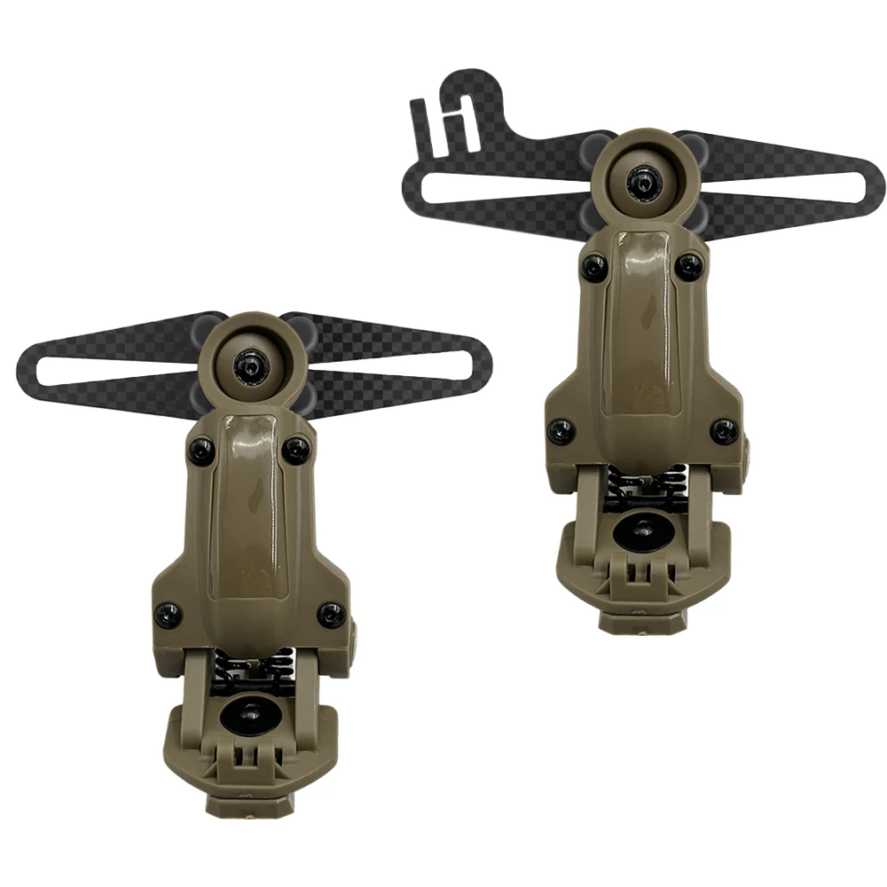 Para soportes de riel para auriculares Comtac II III, rotación multiángulo adecuada para pistas Ops Core ARC y Team Wendym-LOK - imagen 2