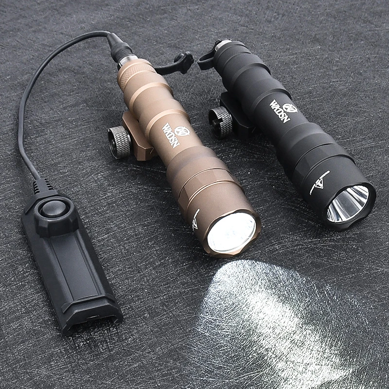 Linterna táctica M600DF de 1400 lúmenes, luz de explorador de armas de alta salida, foco de caza, juego de interruptor de presión de doble función - imagen 2