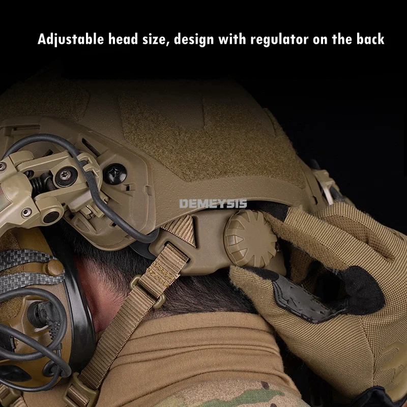 Casco táctico FAST SF para exteriores, cascos deportivos de protección para caza y tiro medio cubierto, combate de Paintball CS, equipo de cabeza para juego de guerra - imagen 5