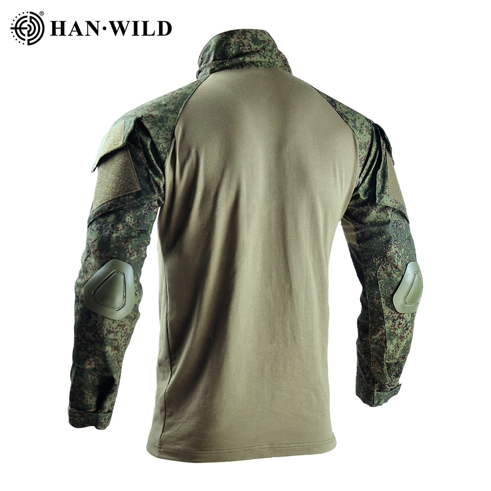 Camiseta de combate ruso, ropa para hombre, camiseta táctica de manga larga, camisa de escalada de algodón a prueba de viento, camisetas Airsoft de caza para hombre - imagen 3