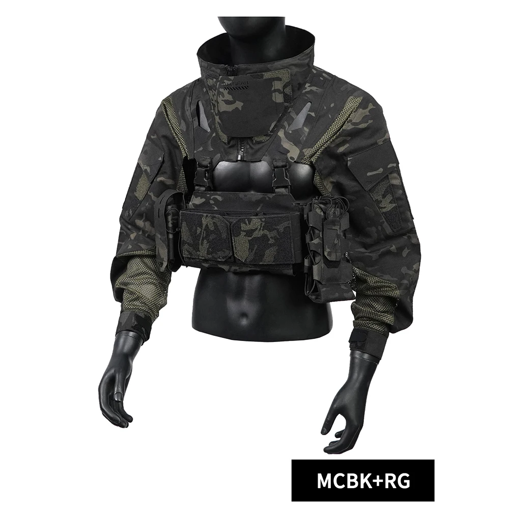 DMGear-ropa de camuflaje, chaqueta de uniforme de combate táctico cómoda y transpirable, trajes con bolsa Triple Mag, bolsa para linterna - imagen 3