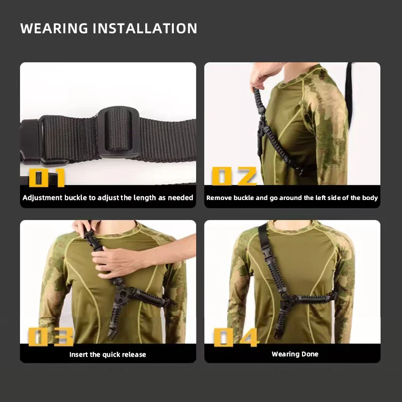 Correas de nailon, correa deportiva multifuncional, duradera, ajuste rápido, correa de hombro, 1 ud. - imagen 5