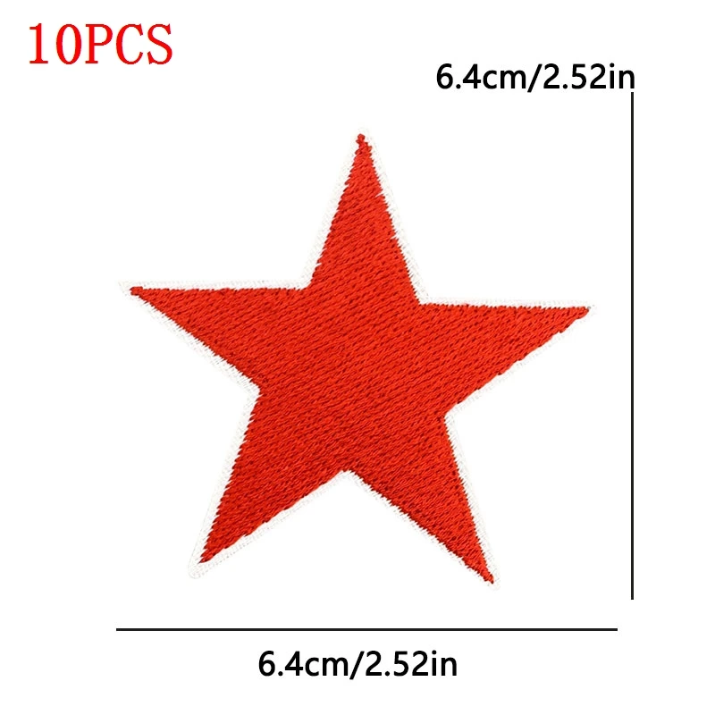 10 unids/lote, venta al por mayor, parches negros y rojos, parches para planchar con inicio de corazón para clithing, parches bordados de labios de amor en accesorios para pantalones vaqueros - imagen 3