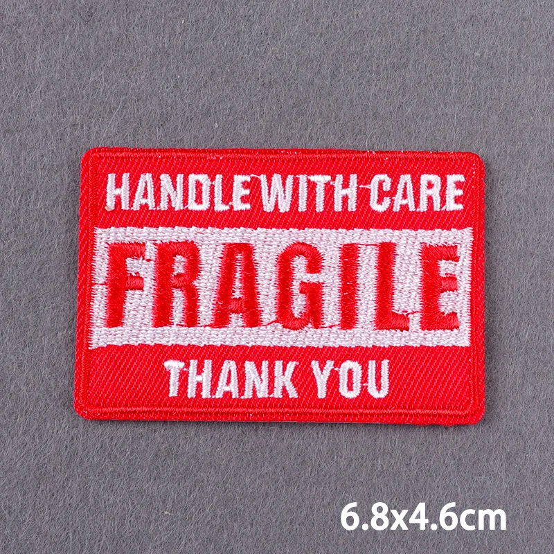 Parche con eslogan indicativo, parches para planchar/coser para ropa, parches termoadhesivos, bordado/parche Fusible, apliques extraños DIY - imagen 3