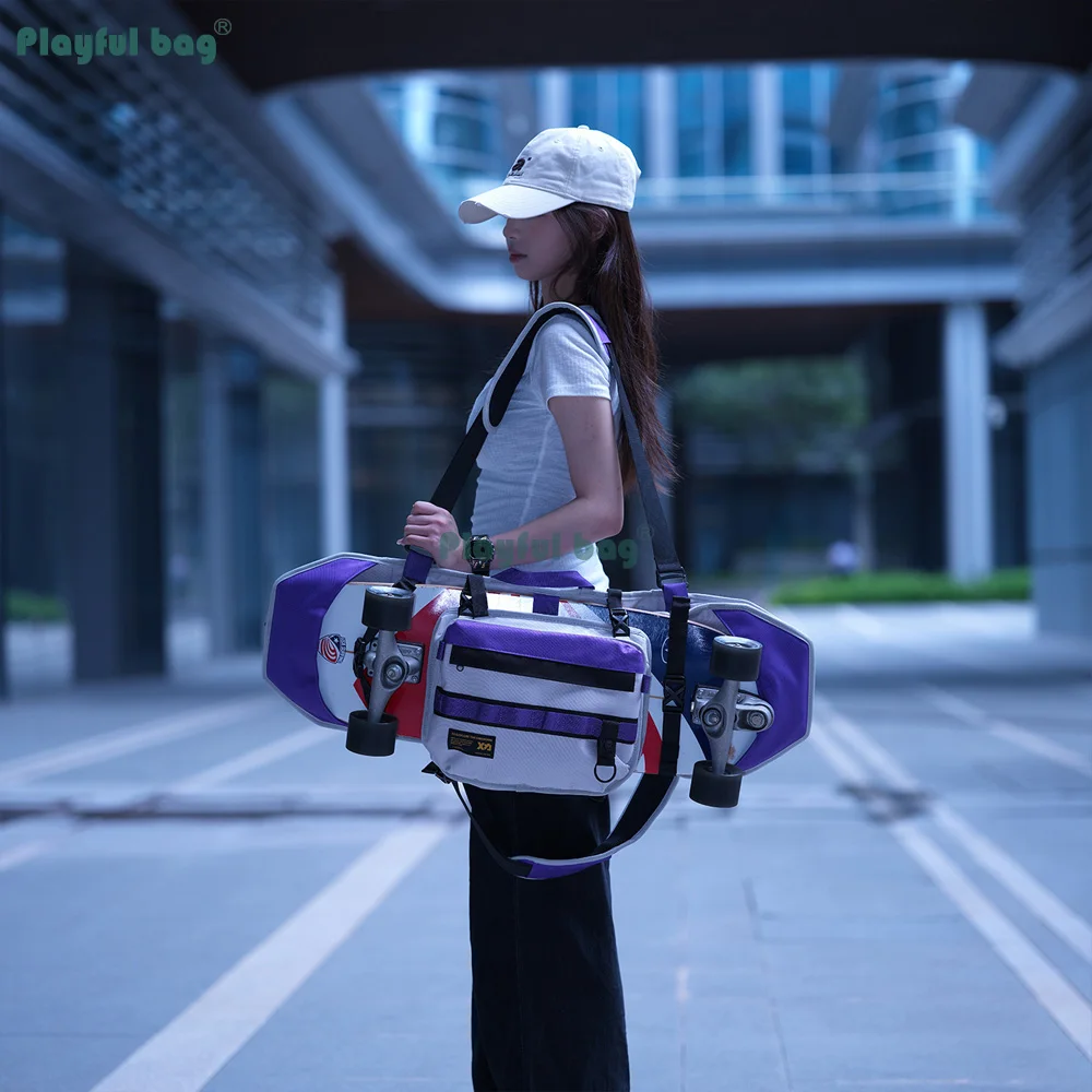 Nueva mochila para monopatín con almacenamiento de equipo de protección, bolsa de transporte para monopatín para adultos a la moda 2025, duradera AMB340 - imagen 2