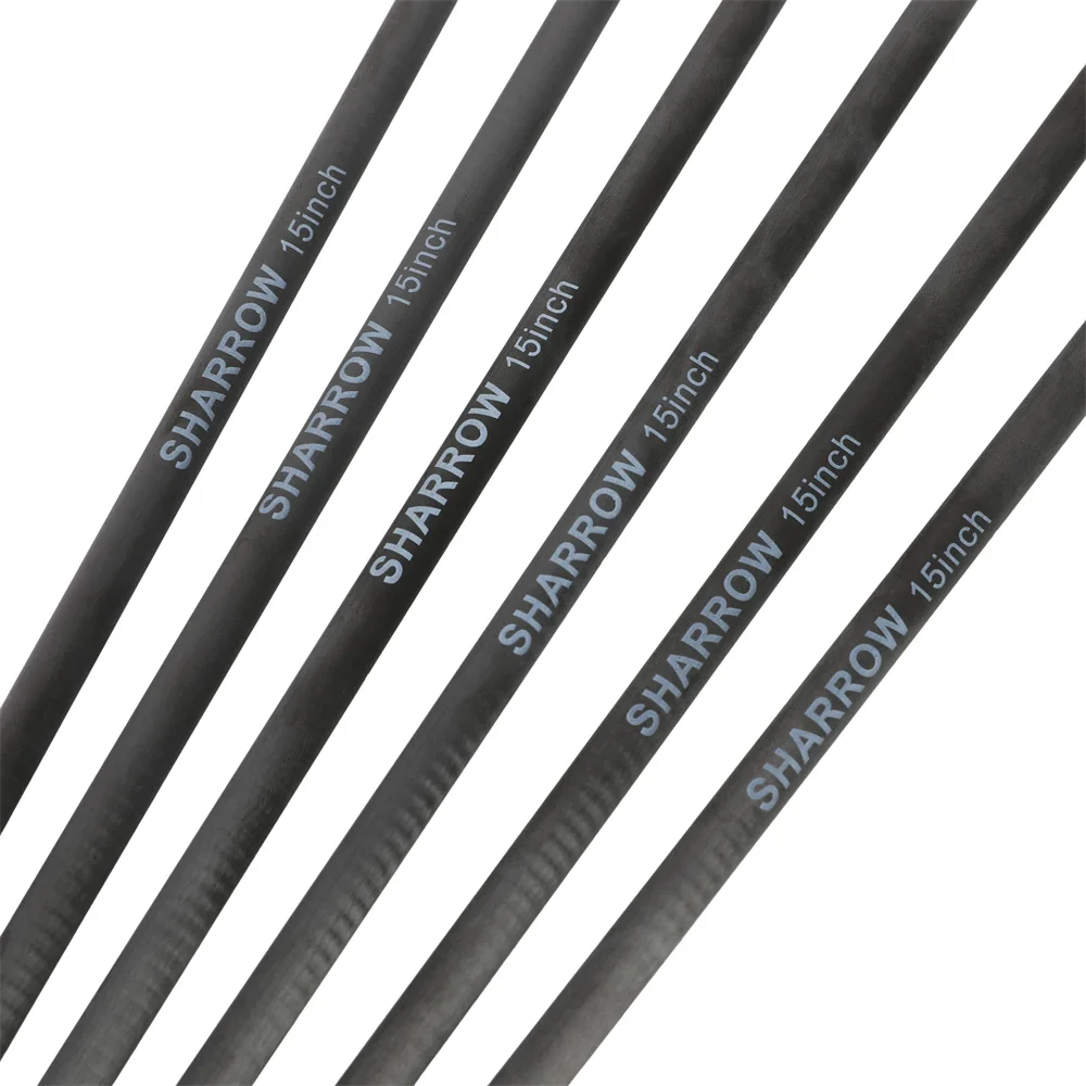 Flecha de ballesta de 7,5 "/15", tiro con arco ID6.2mm OD7.4mm, eje de carbono puro, tiro con arco, pernos de ballesta de caza, puntas de flecha de 100Gr, 6/12 unidades - imagen 4
