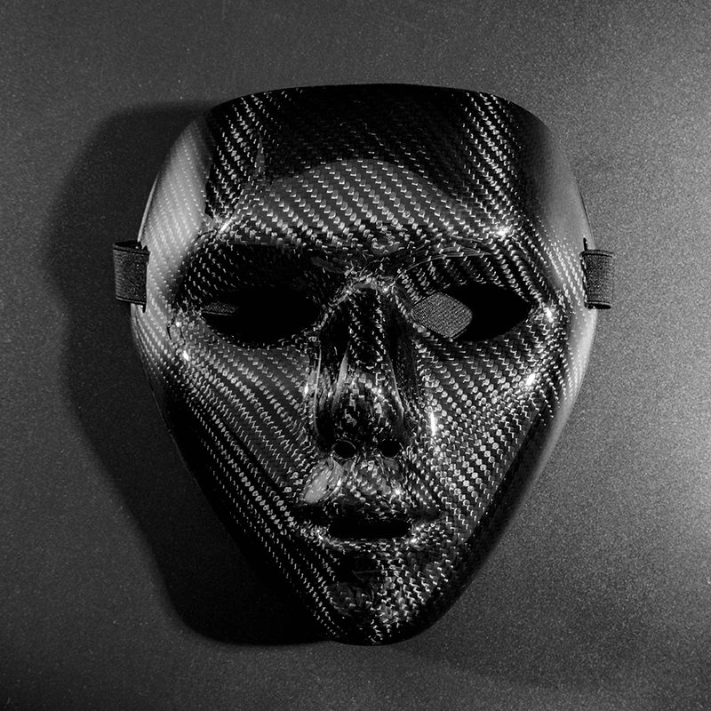 Máscara de fibra de carbono para hombres, máscaras creativas para Step Street Dance, Halloween Performance, Grim Reaper - imagen 4