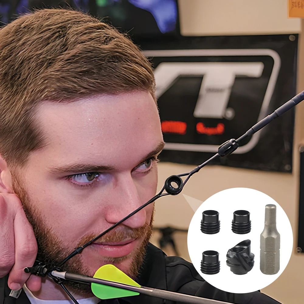 Tiro con arco 37/45 grados con capucha Peep Sight arco compuesto Peep Sight 3 uds Kit de apertura de clarificador de núcleo interno para accesorio de flecha de arco - imagen 2