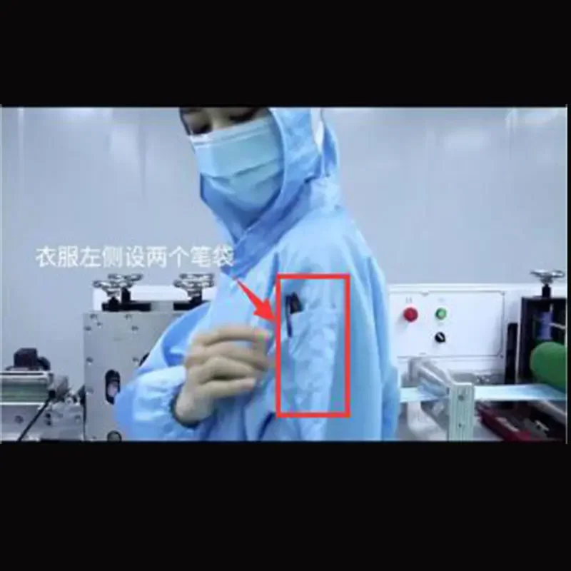 Ropa de trabajo de tipo dividido unisex, ropa de seguridad antiestática reutilizable con bolsillos, prueba de polvo limpia a materiales de pintura, separación de aislamiento - imagen 4