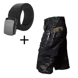 Shorts tácticos hombre multibolsillos impermeables para senderismo