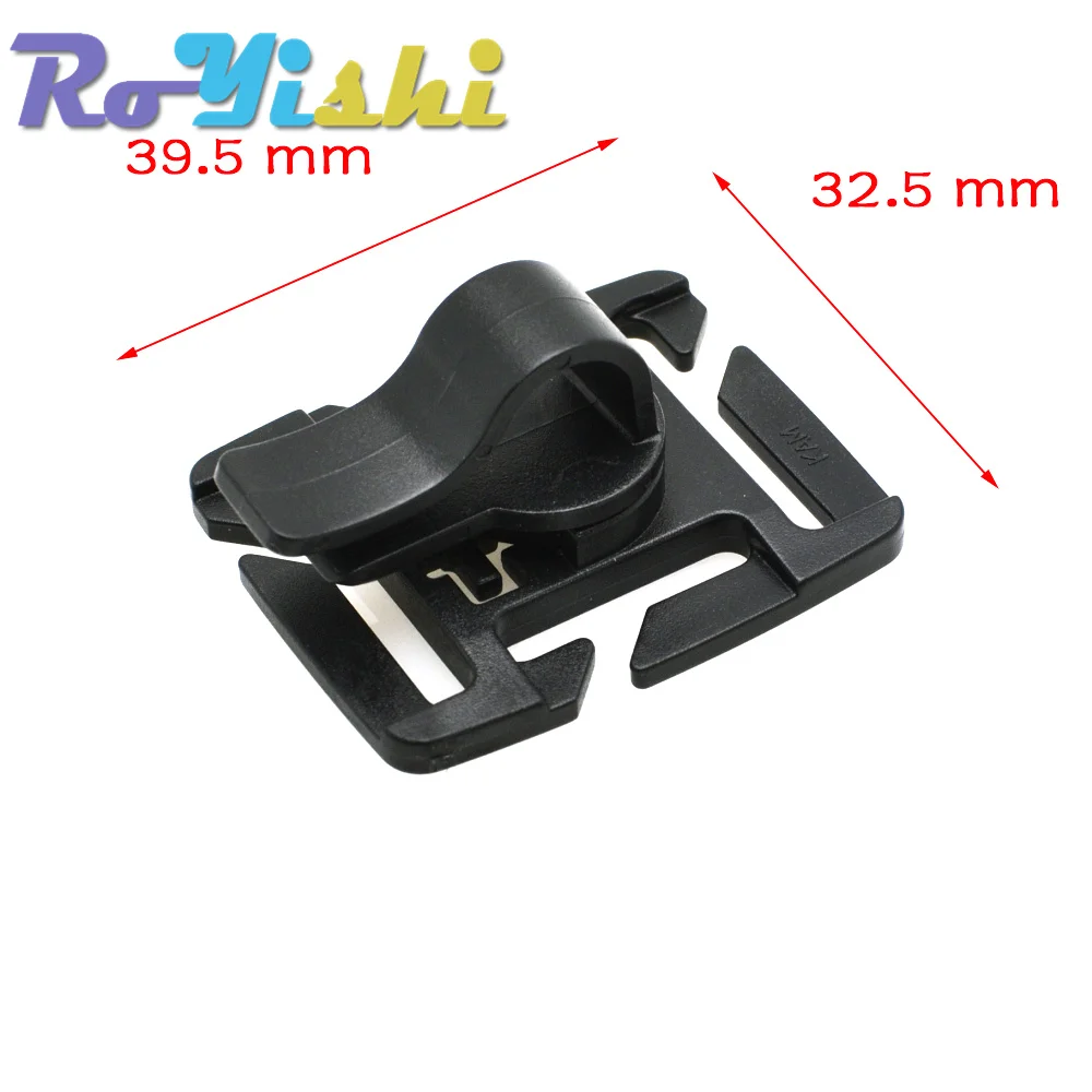 Correa de esternón de rotación MOLLE, soporte de Clip de tubo, hebilla, correas, 25mm, negro - imagen 5