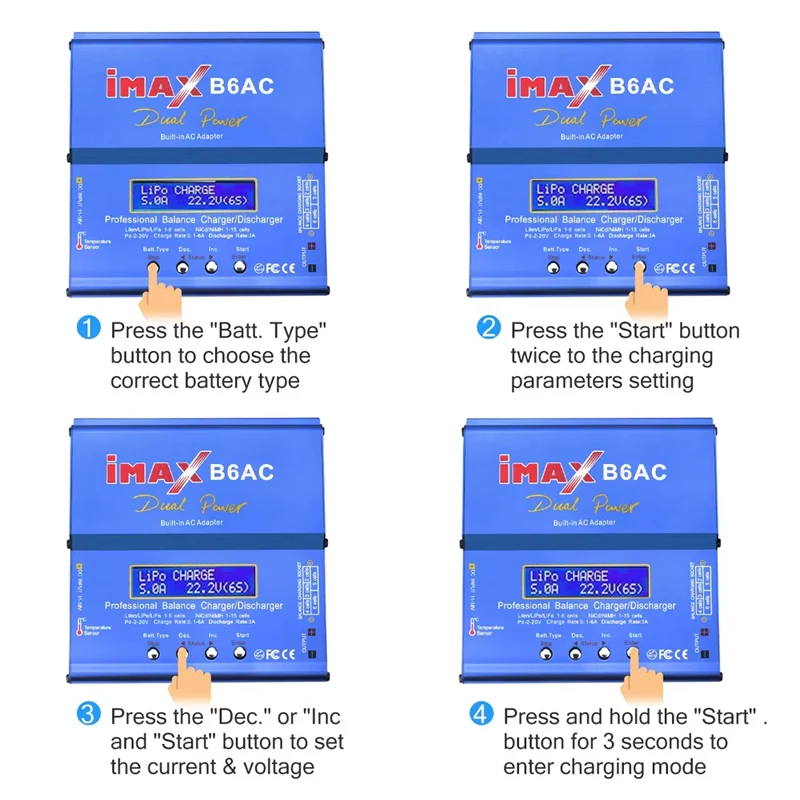 Cargador de equilibrio de batería 80W iMAX B6 AC 2,0 RC B6AC 2,0 7A para LiHv Lipo nimh Li-ion ni-cd Digital LCD cargador de pantalla Digital - imagen 2