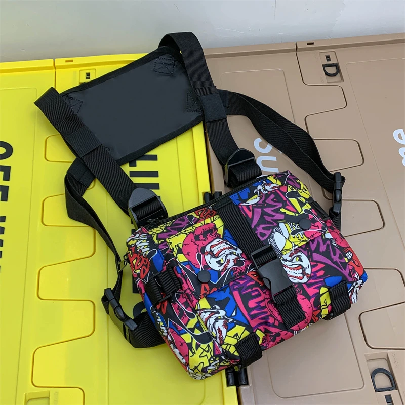 Chaleco táctico de tendencia Hip Hop, bolsa colgante para el pecho - imagen 3