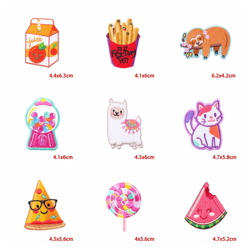 10 Uds. Parche bordado de ganso divertido parche de animales de dibujos animados parches para planchar para ropa parches termoadhesivos parche de gato pato DIY - imagen 5