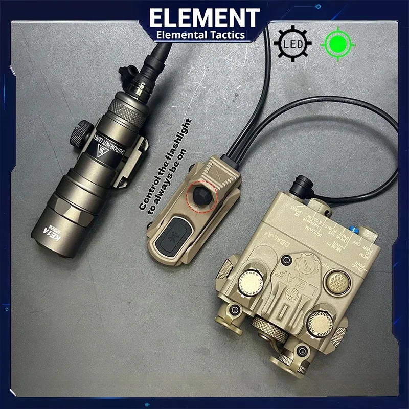 DBAL láser táctico rojo/verde SureFire con interruptor de presión