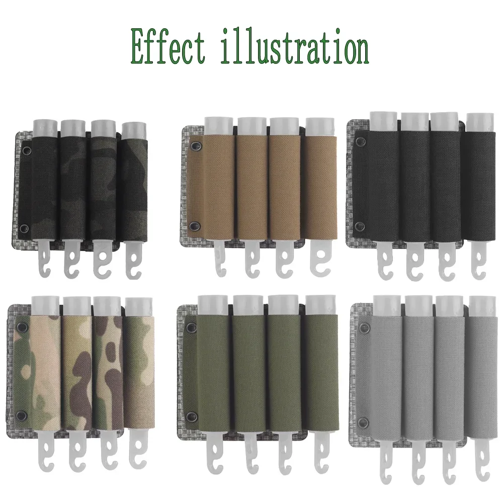 Juego de organizador de barras luminosas, chaleco de caza al aire libre, portador de tablero táctico, bolsa Molle fluorescente Chemlight, equipo de aventura - imagen 2