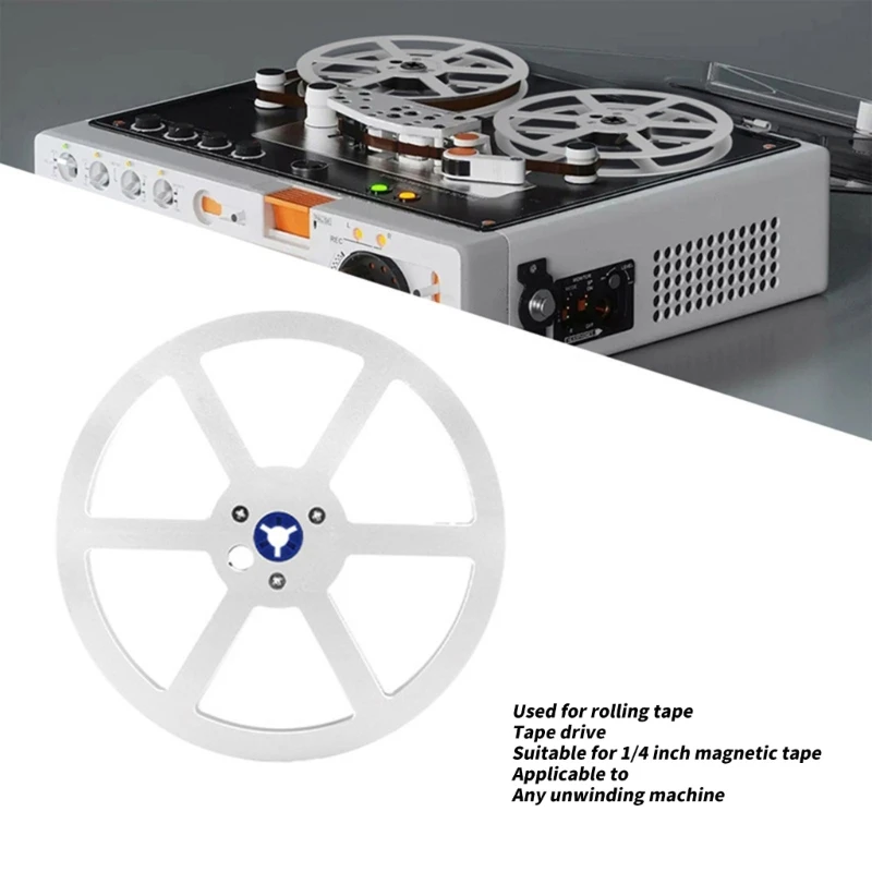 Adaptador carrete aluminio reforzado 6 orificios para jugadores carrete abierto 7 pulgadas construcción duradera - imagen 2