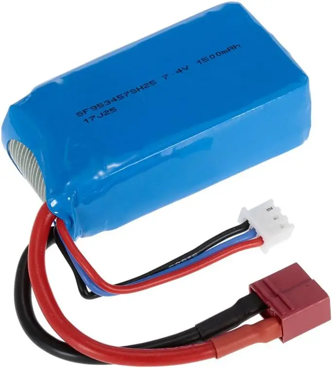 Batería LiPo recargable de 7,4 V y 1500 mAh con enchufe T para WLtoys A959-B/A969-B/A979-B 144001 144010   Coche teledirigido - imagen 4
