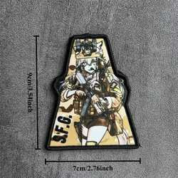 Parche táctico Chica Anime – Brazalete adhesivo para mochila