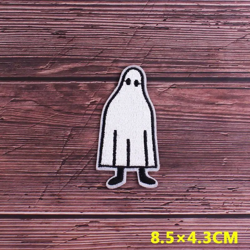 Parche Punk, parches bordados DIY para ropa, insignia de rayas, parches de calavera fantasma para chaqueta, parche para planchar en accesorios de ropa - imagen 3