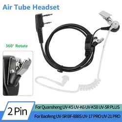 Baofeng UV-5R auricular tubo acústico con PTT para walkie talkie