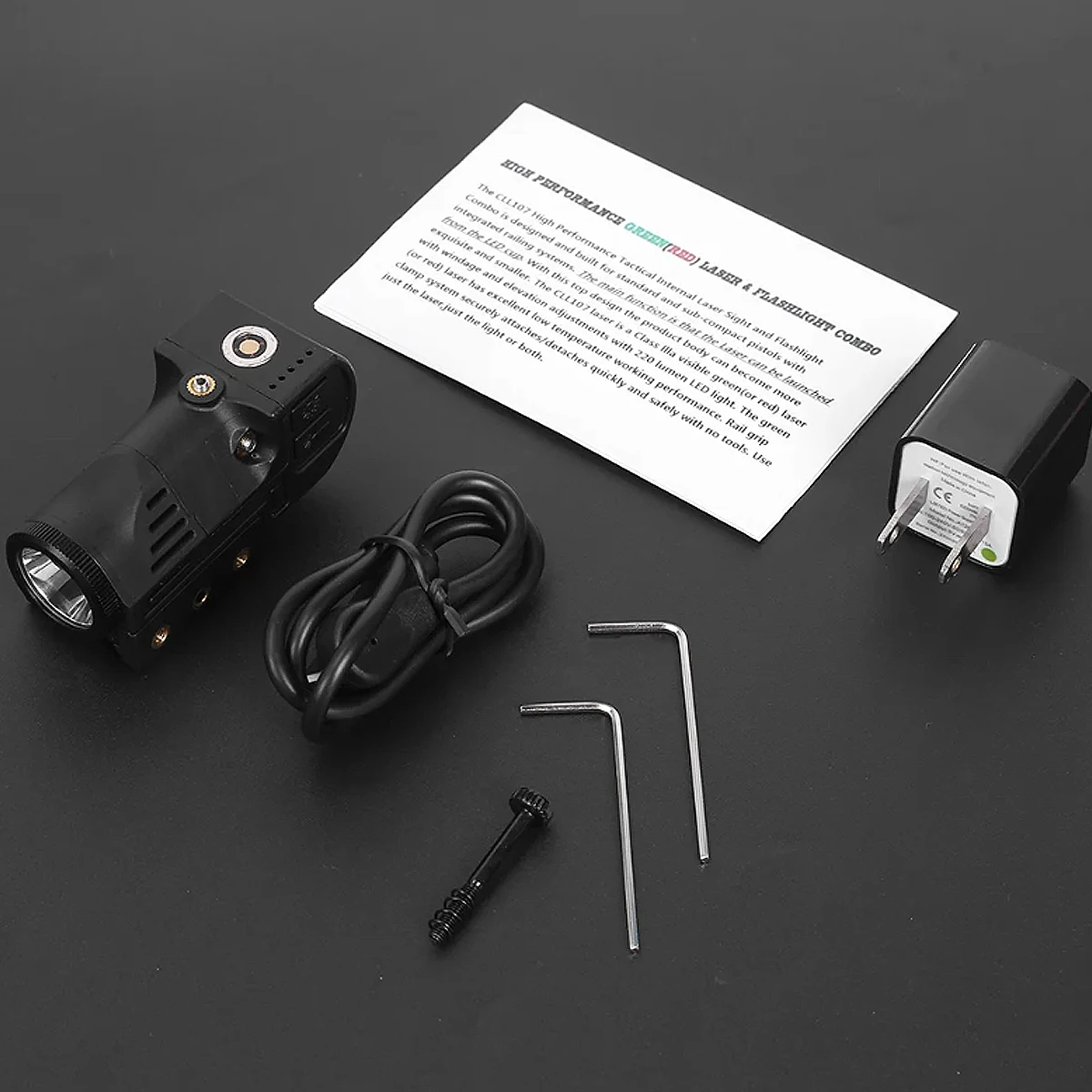 Glock linterna táctica potente recargable láser RGB carga magnética - imagen 3