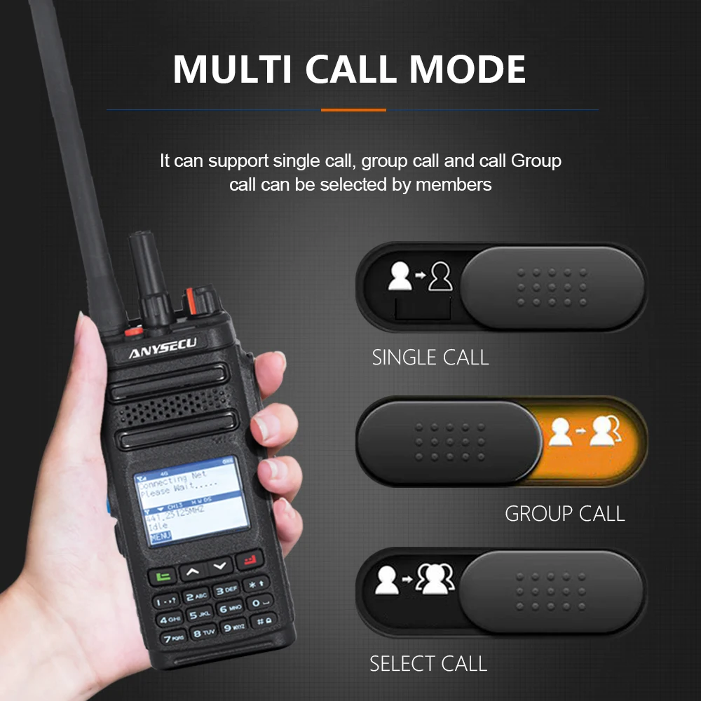 ANYSECU DMR Walkie Talkie POC-DM68 DMR Smartphone UHF o VHF impermeable resistente red PoC Radio portátil DM-68 - imagen 3