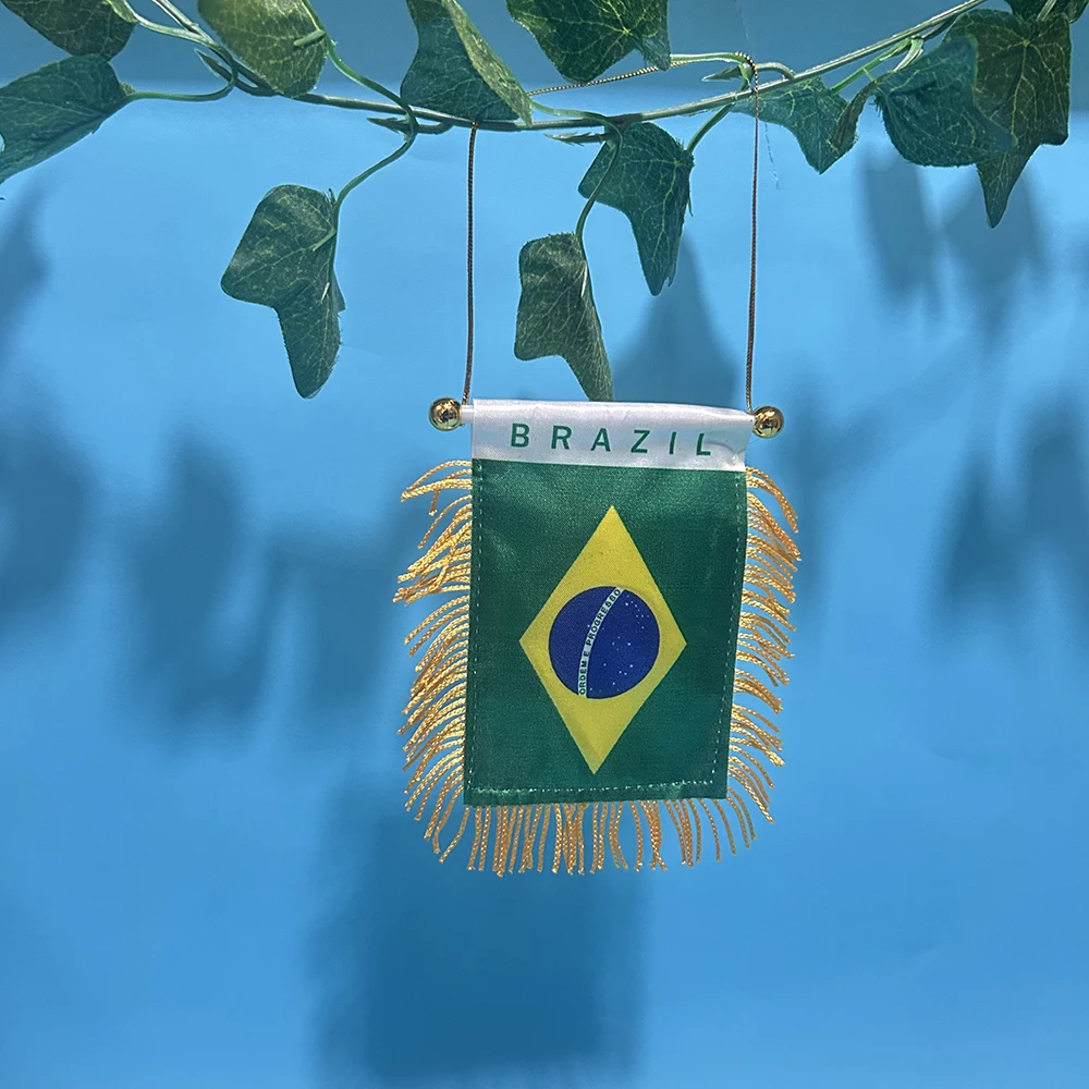 SKY FLAG Banderín ventana coche Brasil – Poliéster doble cara - imagen 2