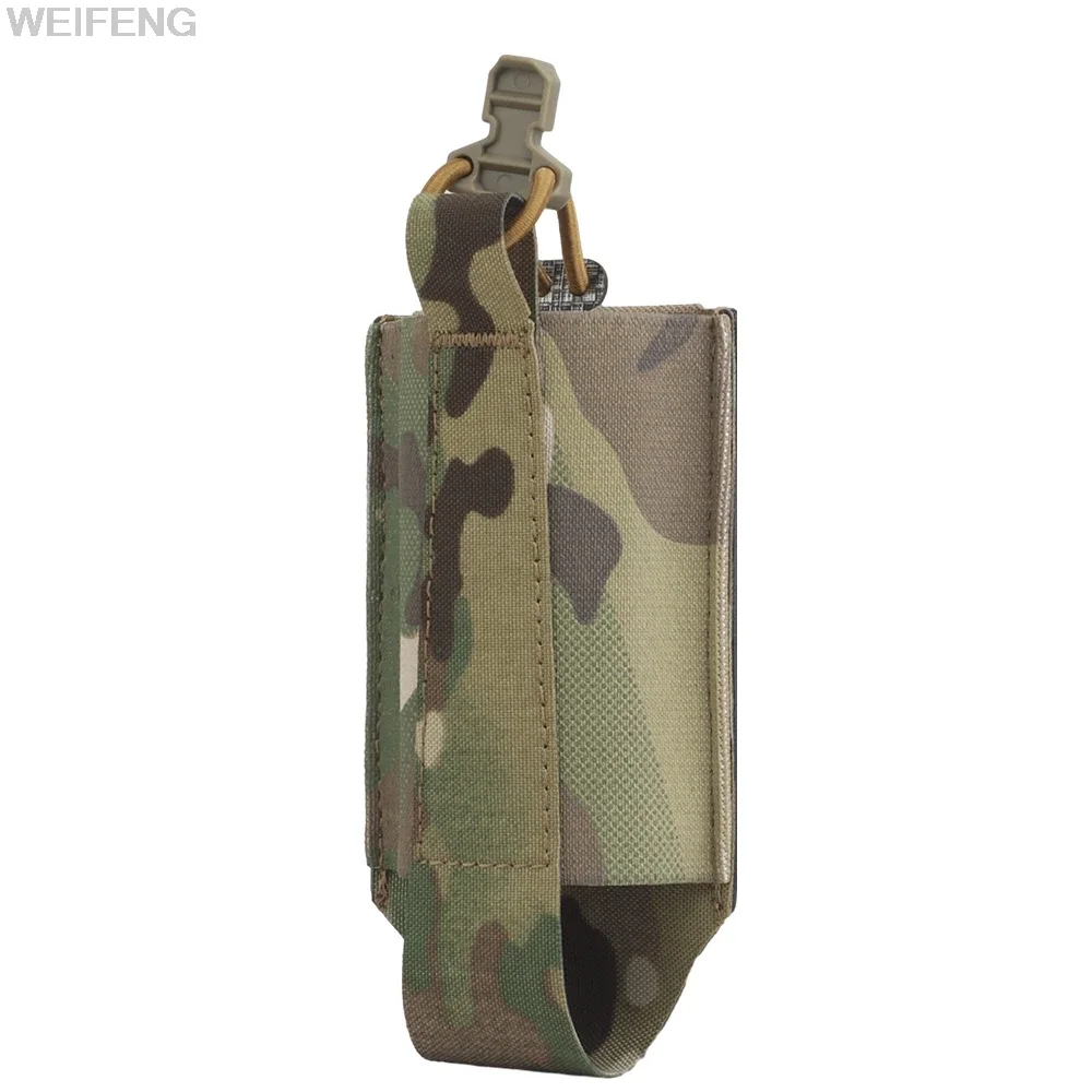 Bolsa táctica para revistas de 5,56mm para AK47 74 AR15 M4, bolsa elástica individual con tapa abierta, accesorios de caza CS - imagen 2