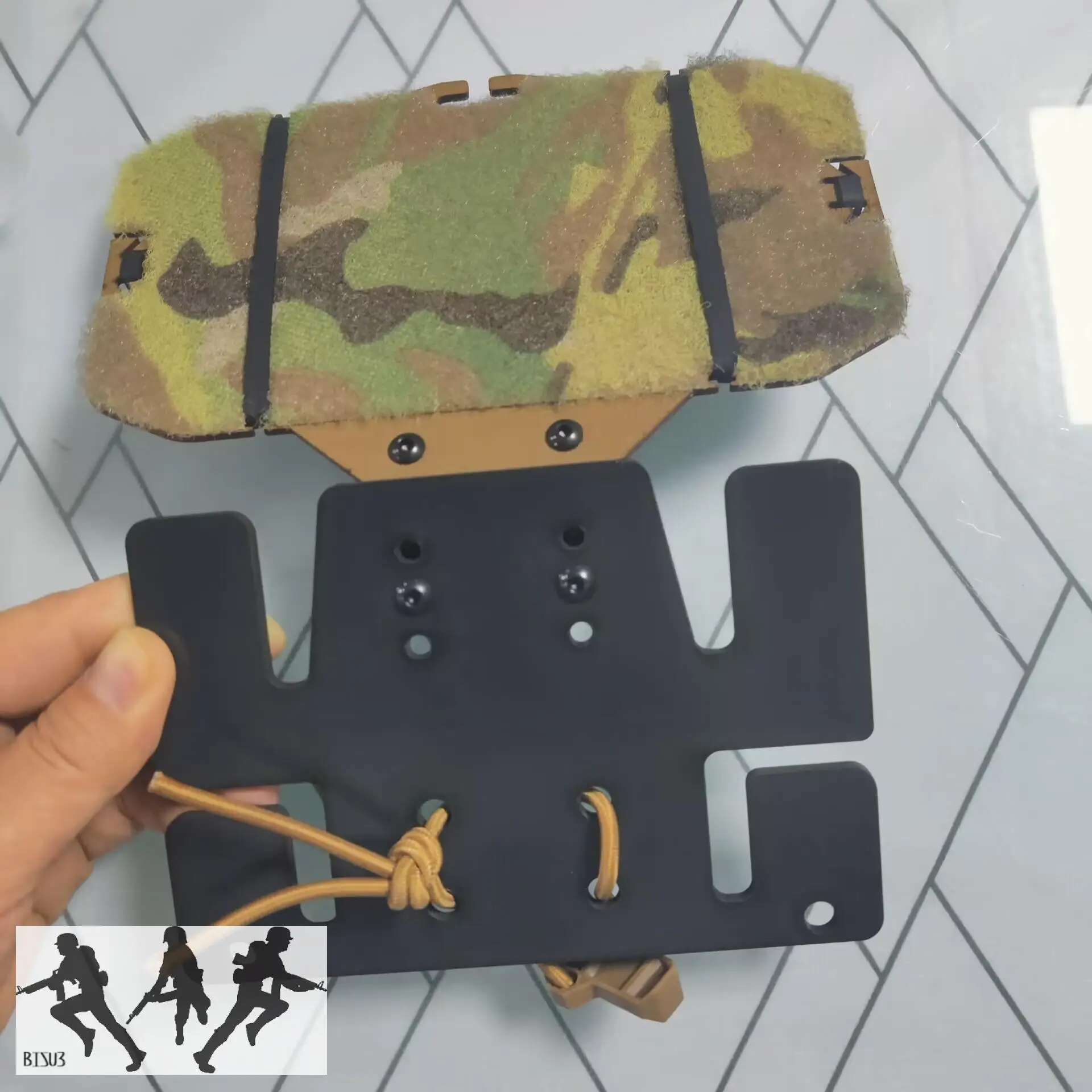 Soporte táctico Molle para navegación de teléfono, placa de montaje 1,5 para chaleco CPC JPC2.0 para comando de combate/paracaídas/ tácticas Airsoft - imagen 4